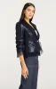 Vegan Leather Le Petit Roxie Blazer sold by cinq a sept