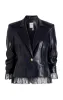 Vegan Leather Le Petit Roxie Blazer sold by cinq a sept
