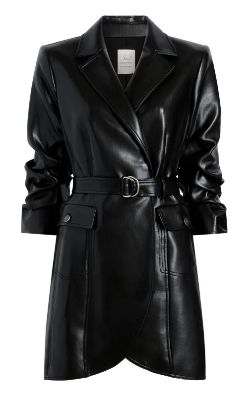 Vegan Leather Jenessa Dress made by cinq a sept