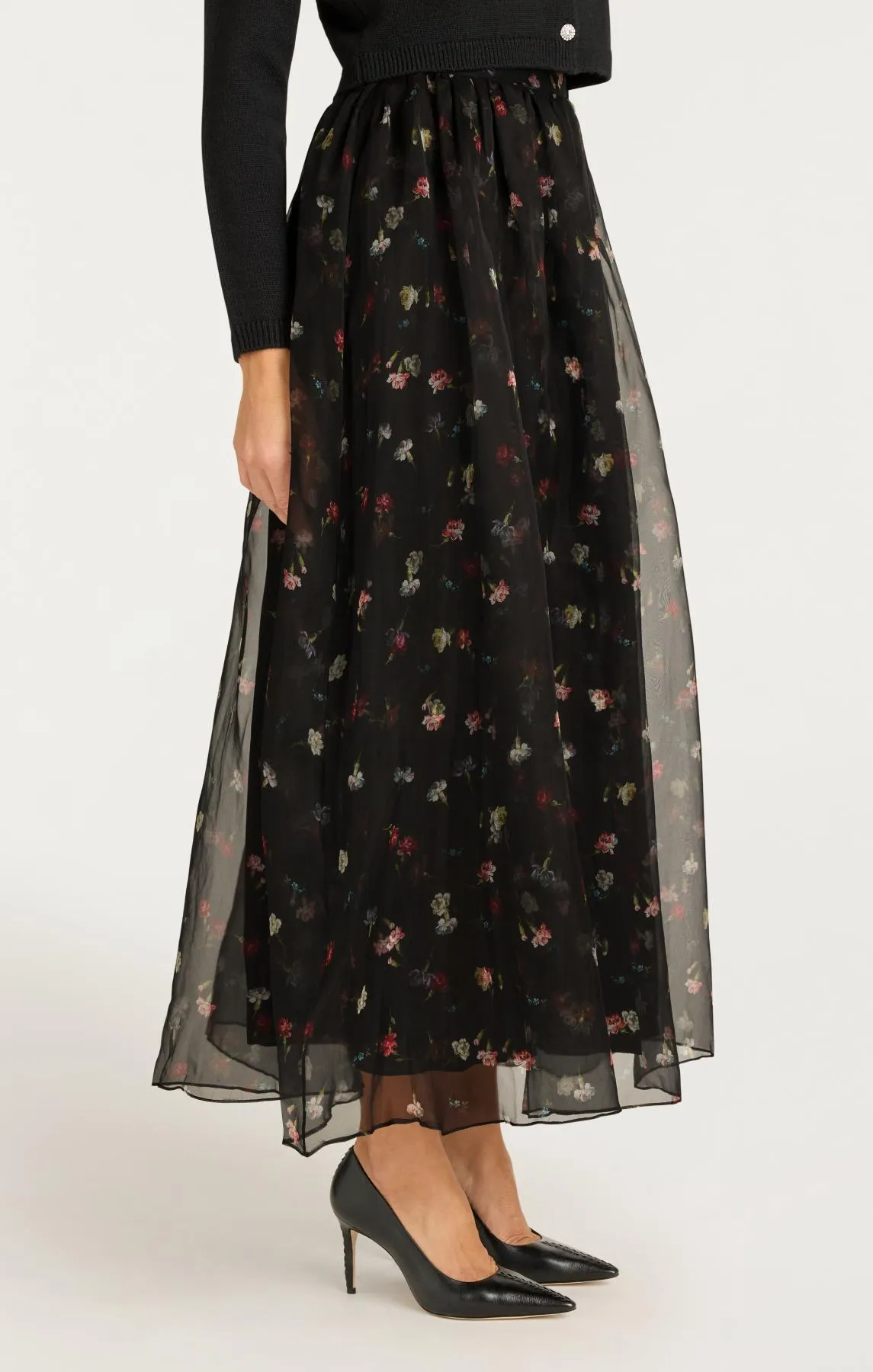 Tumbling Carnations Theora Skirt sold by cinq a sept product image thumbnail 4
