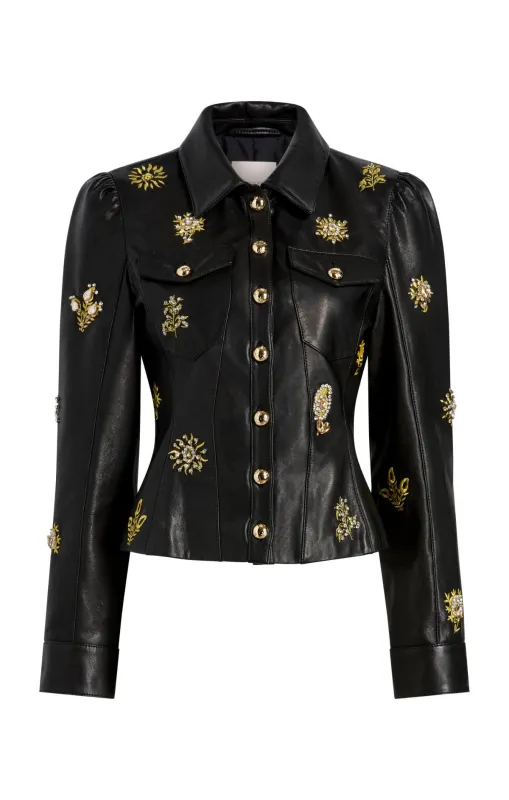 Leila Leather Sarita Jacket sold by cinq a sept