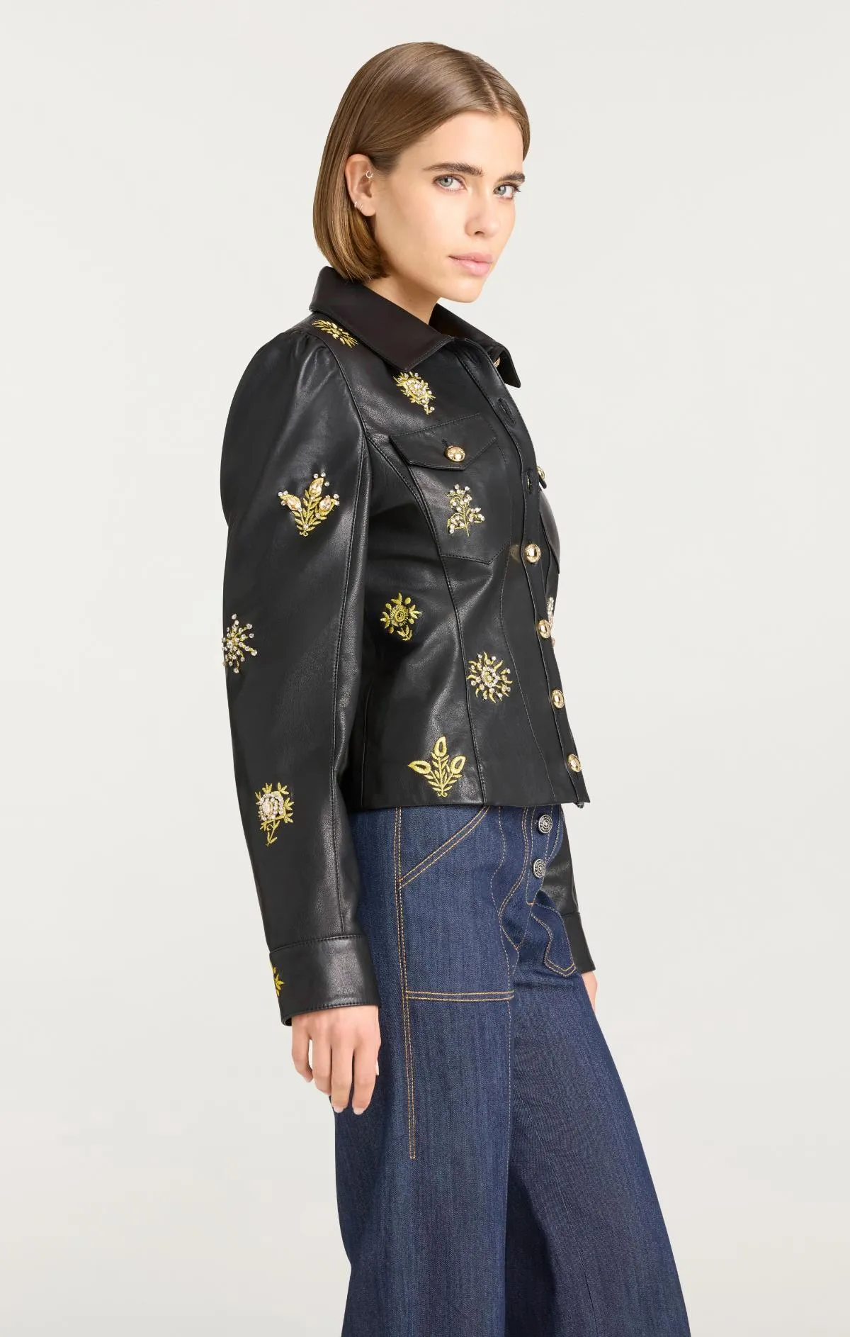 Leila Leather Sarita Jacket sold by cinq a sept product image thumbnail 3