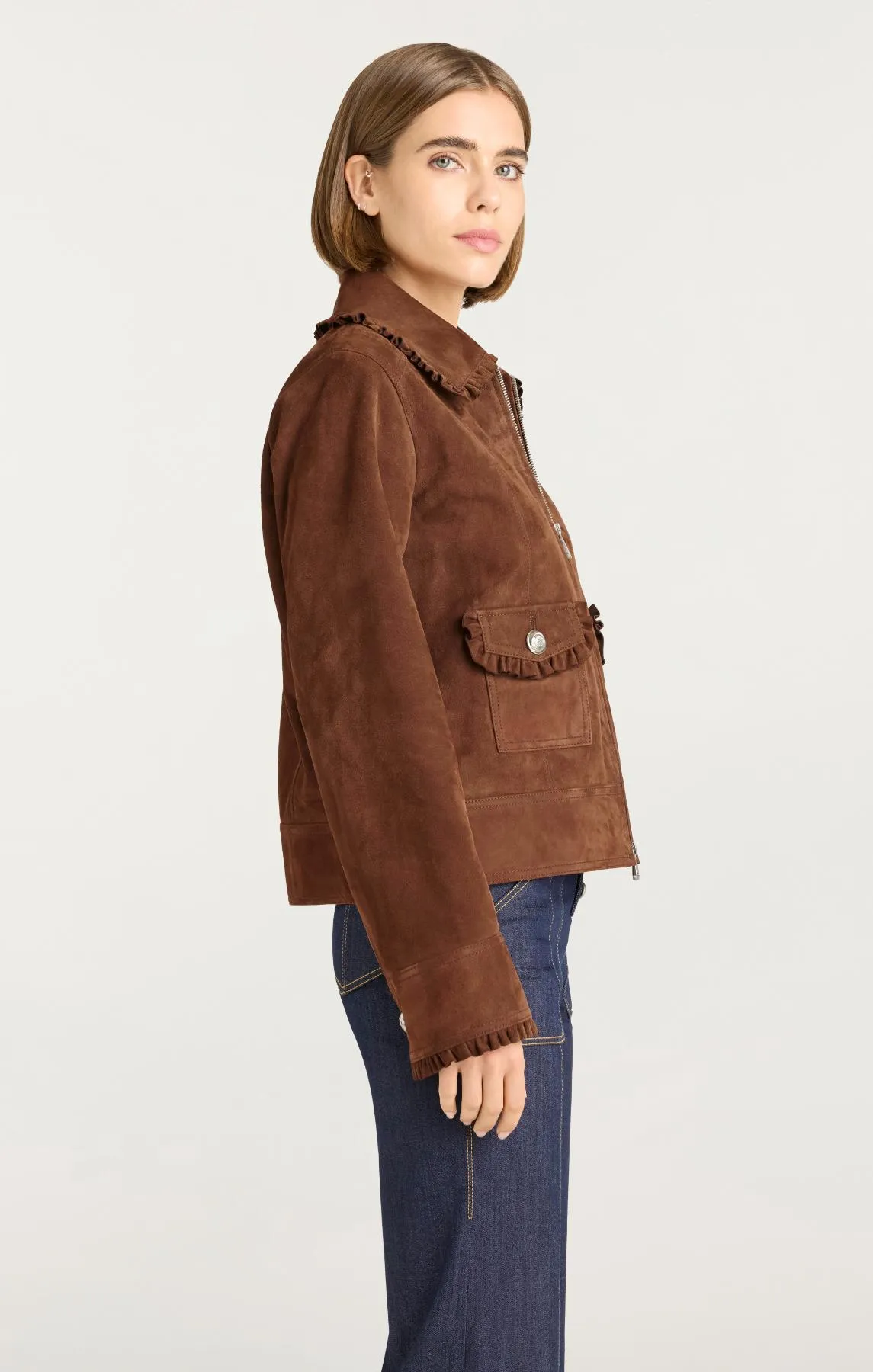 Suede Sybil Jacket sold by cinq a sept product image thumbnail 3