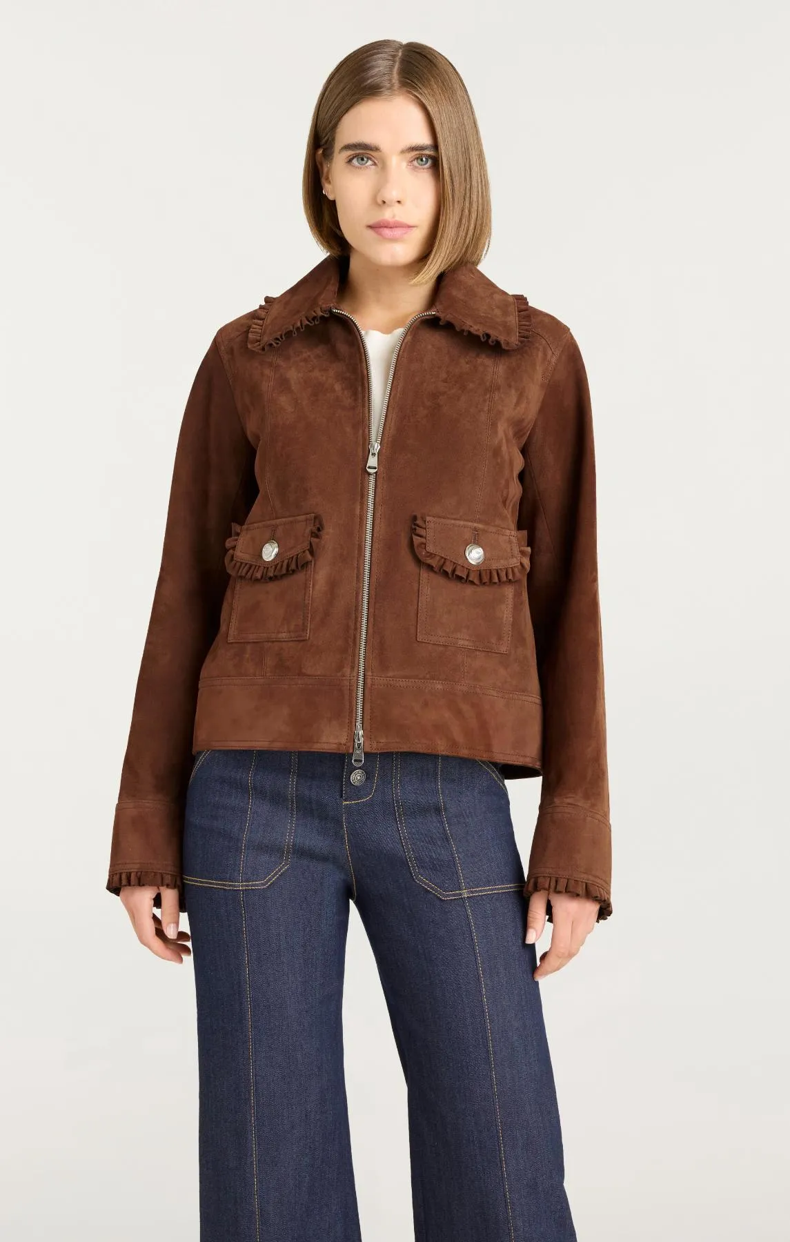 Suede Sybil Jacket sold by cinq a sept product image thumbnail 2