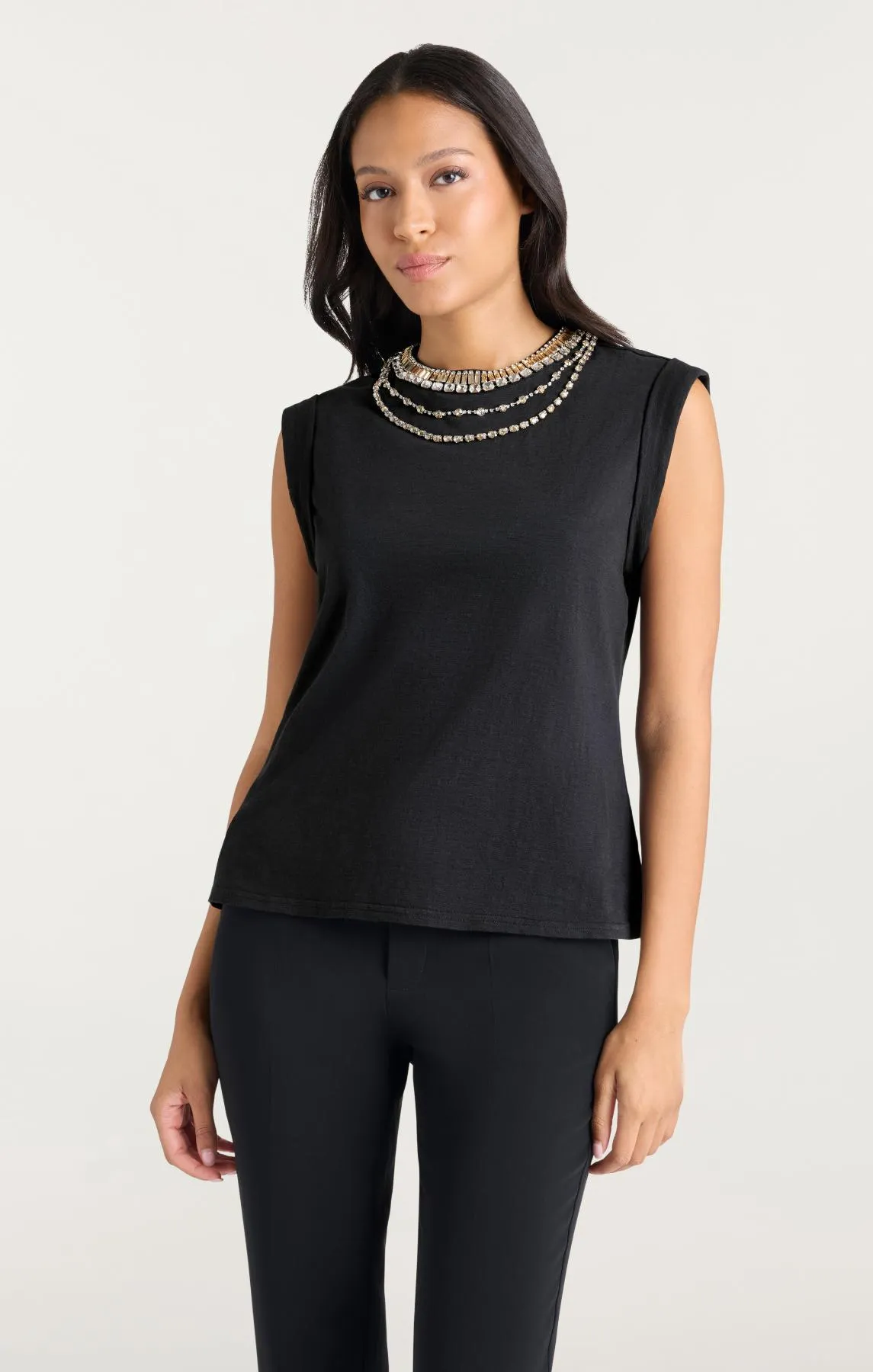 Layered Necklace Bella Tee sold by cinq a sept product image thumbnail 2