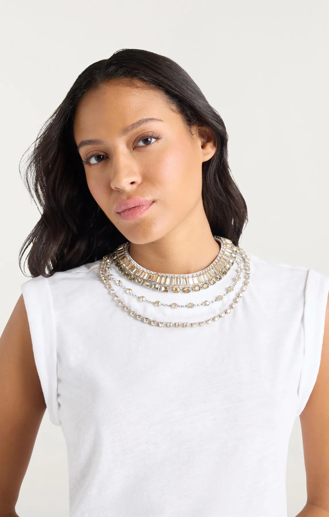 Layered Necklace Bella Tee sold by cinq a sept product image thumbnail 5