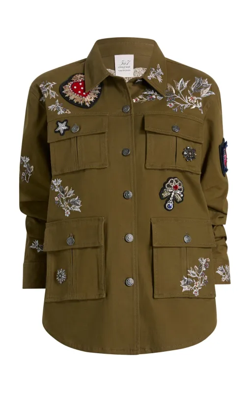 Embroidered Heritage Patch Vera Jacket sold by cinq a sept