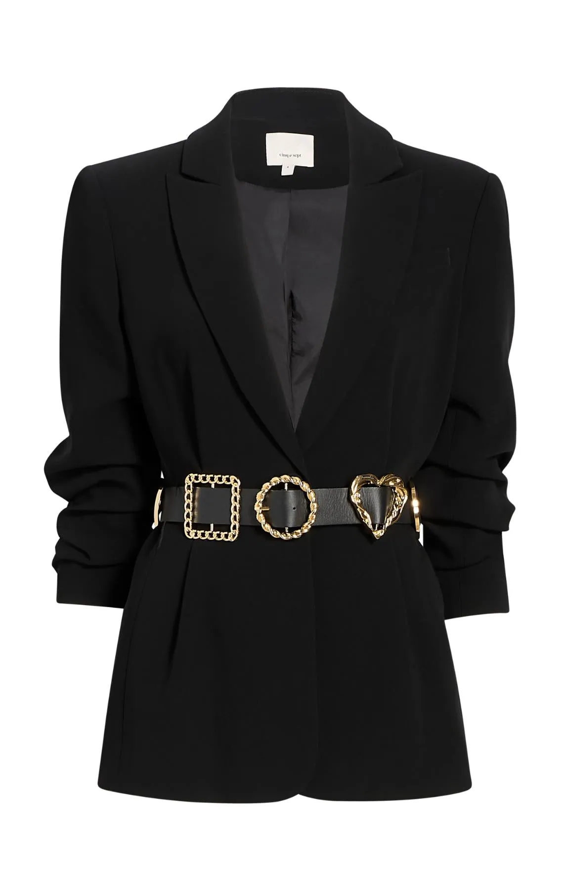Gold Belt Scrunched Cheyenne Blazer sold by cinq a sept