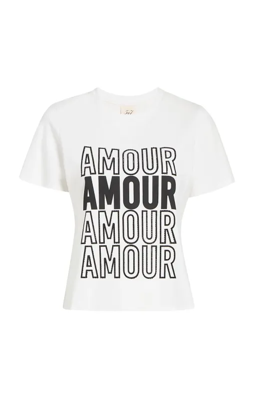 Embellished Amour Tee sold by cinq a sept