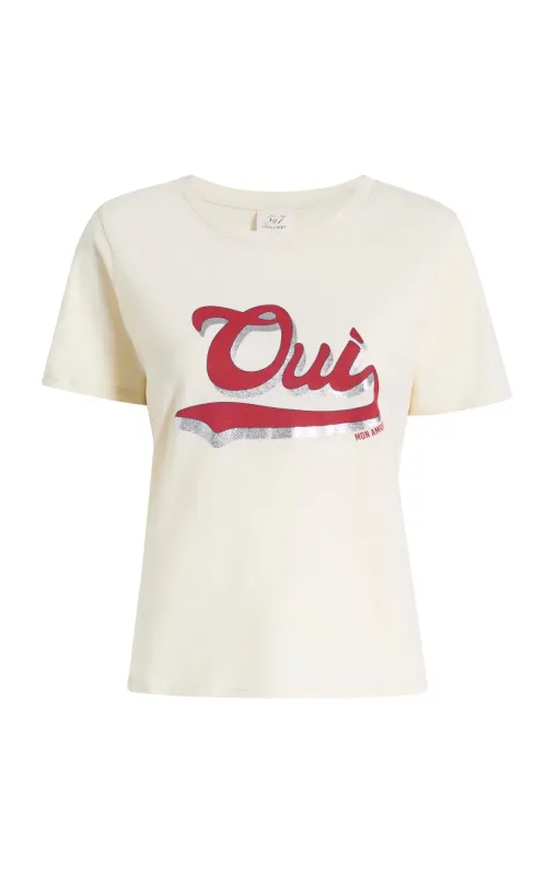 Vintage Oui Mon Amour Shrunken Tee sold by cinq a sept