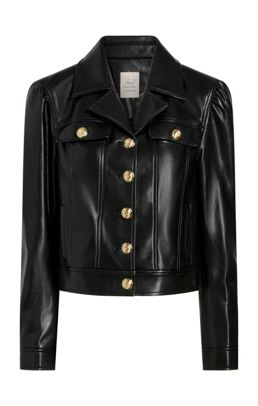 Vegan Leather Deryn Jacket sold by cinq a sept