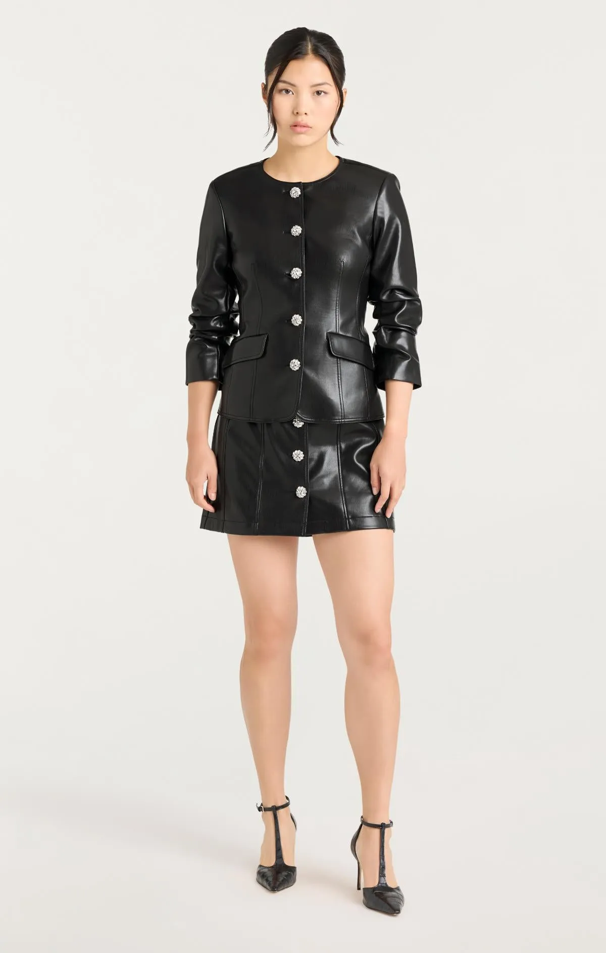 Vegan Leather Scrunched Chris Jacket sold by cinq a sept product image thumbnail 2