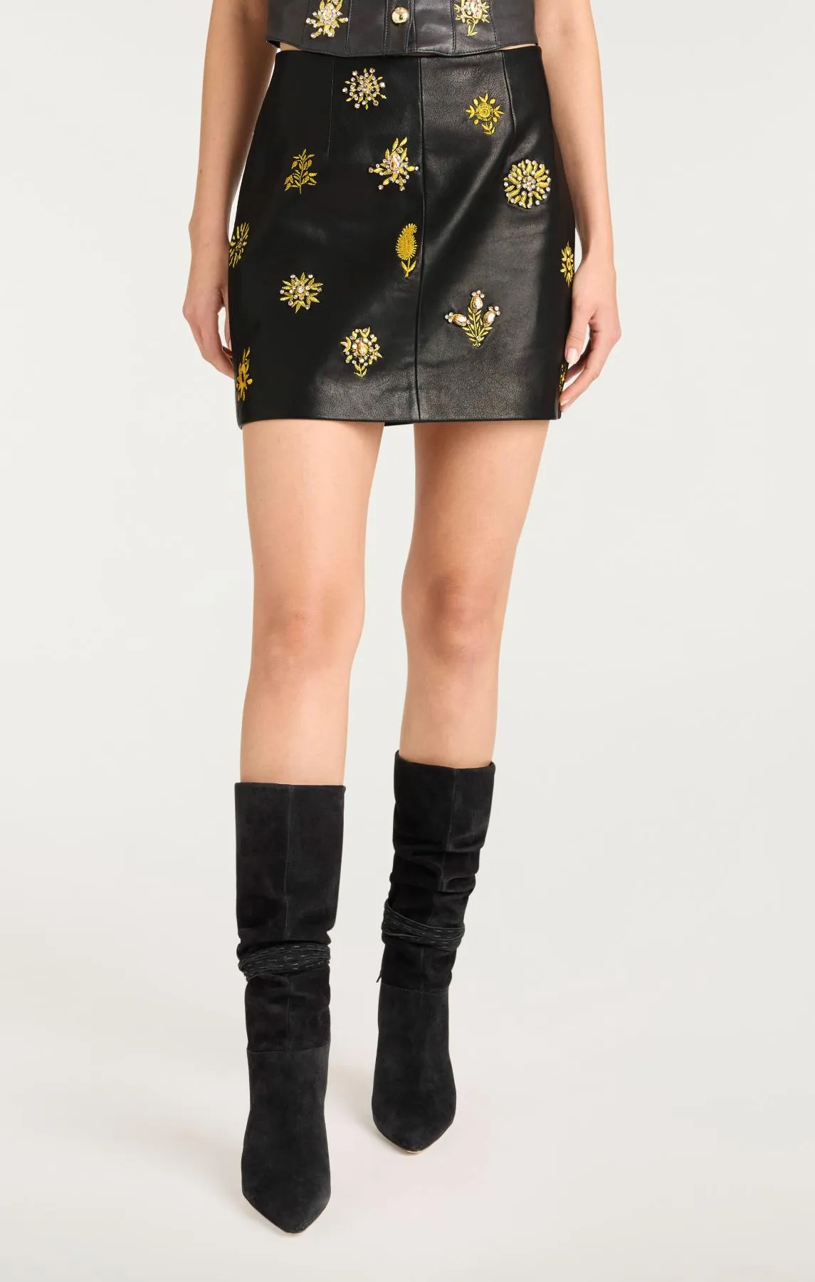 Leila Leather Doris Skirt sold by cinq a sept product image thumbnail 3