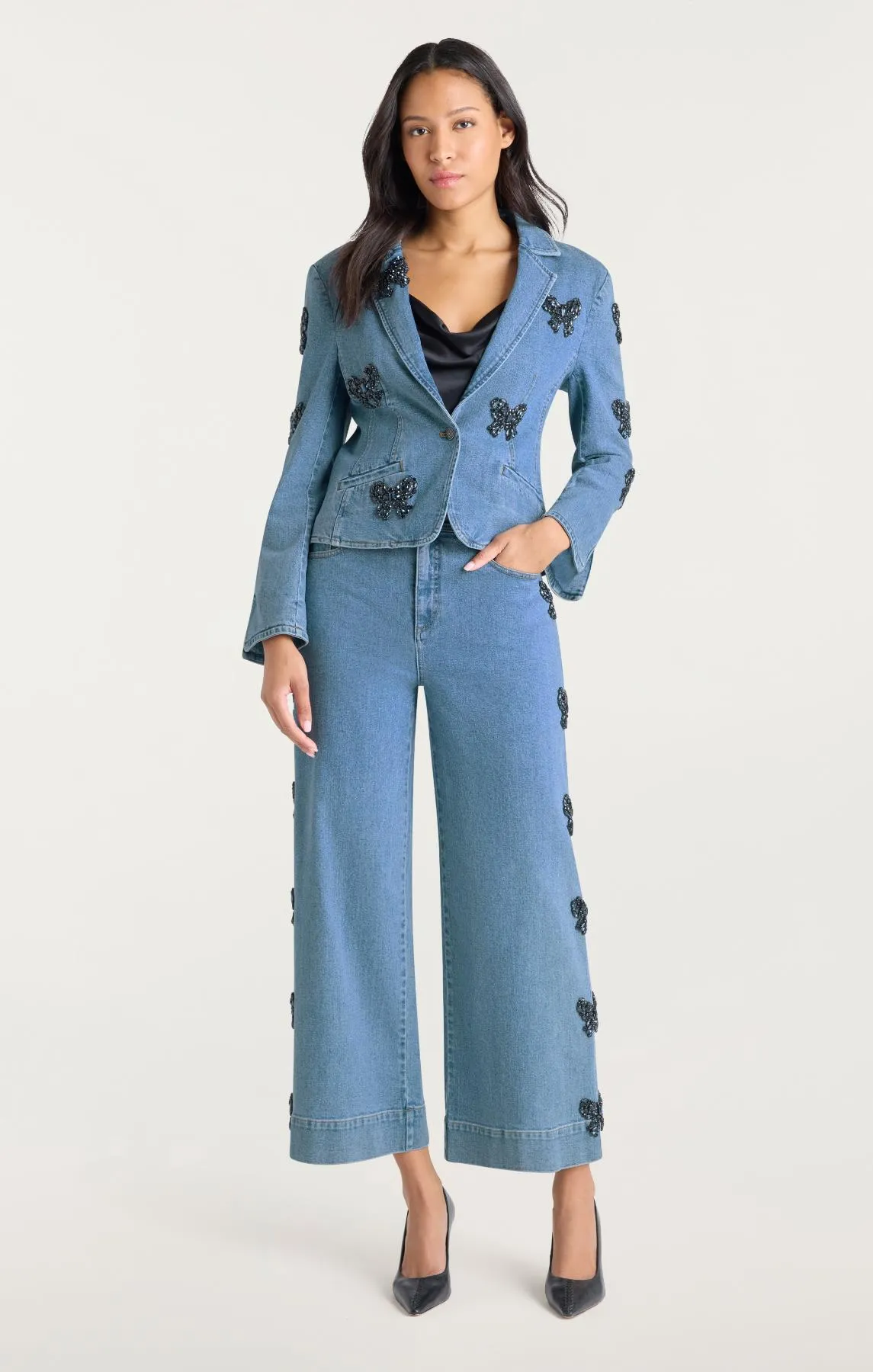 Rhinestone Bow Le Petit Long Sleeve Khloe Jean Blazer sold by cinq a sept product image thumbnail 2