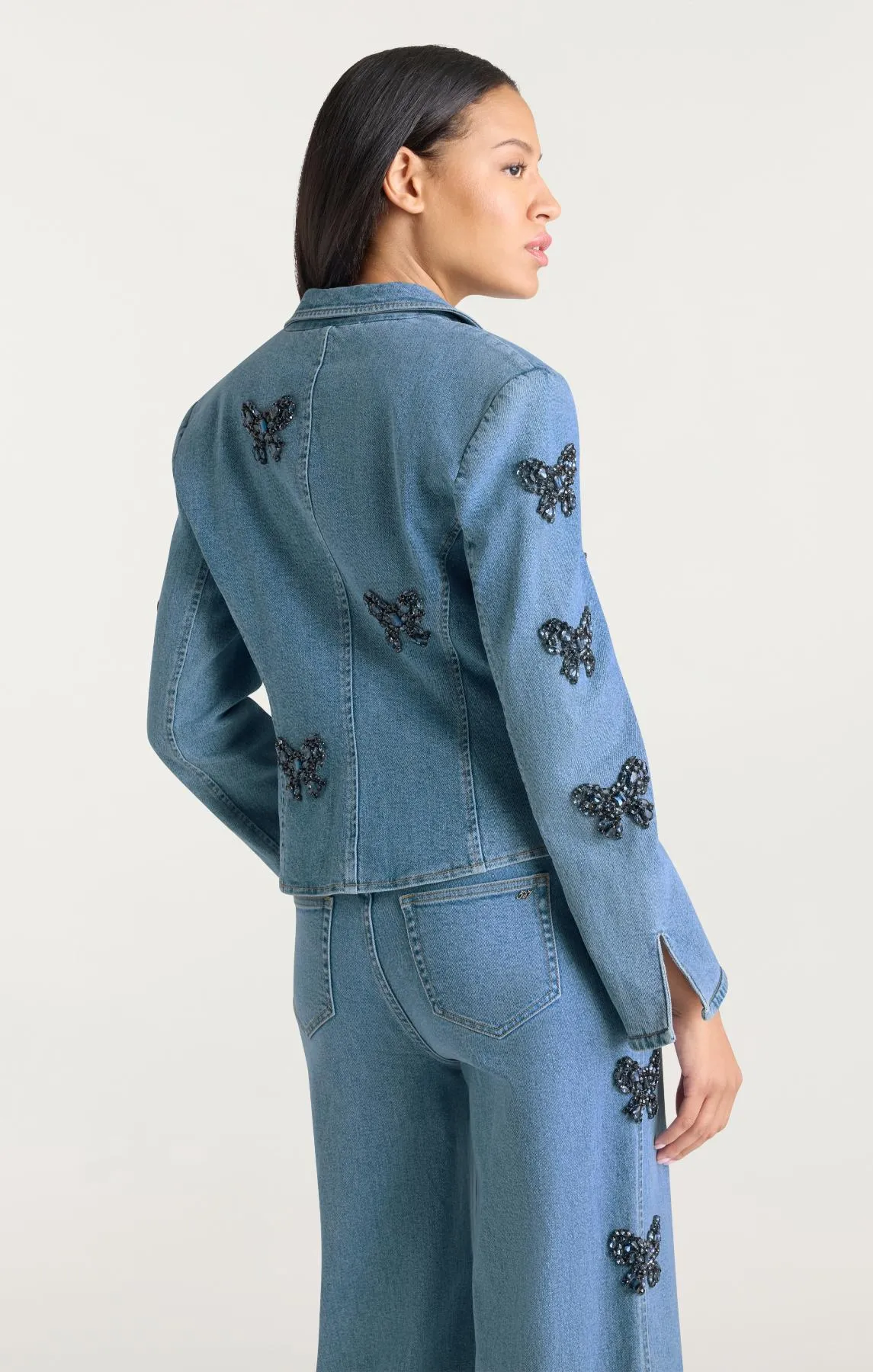 Rhinestone Bow Le Petit Long Sleeve Khloe Jean Blazer sold by cinq a sept product image thumbnail 4