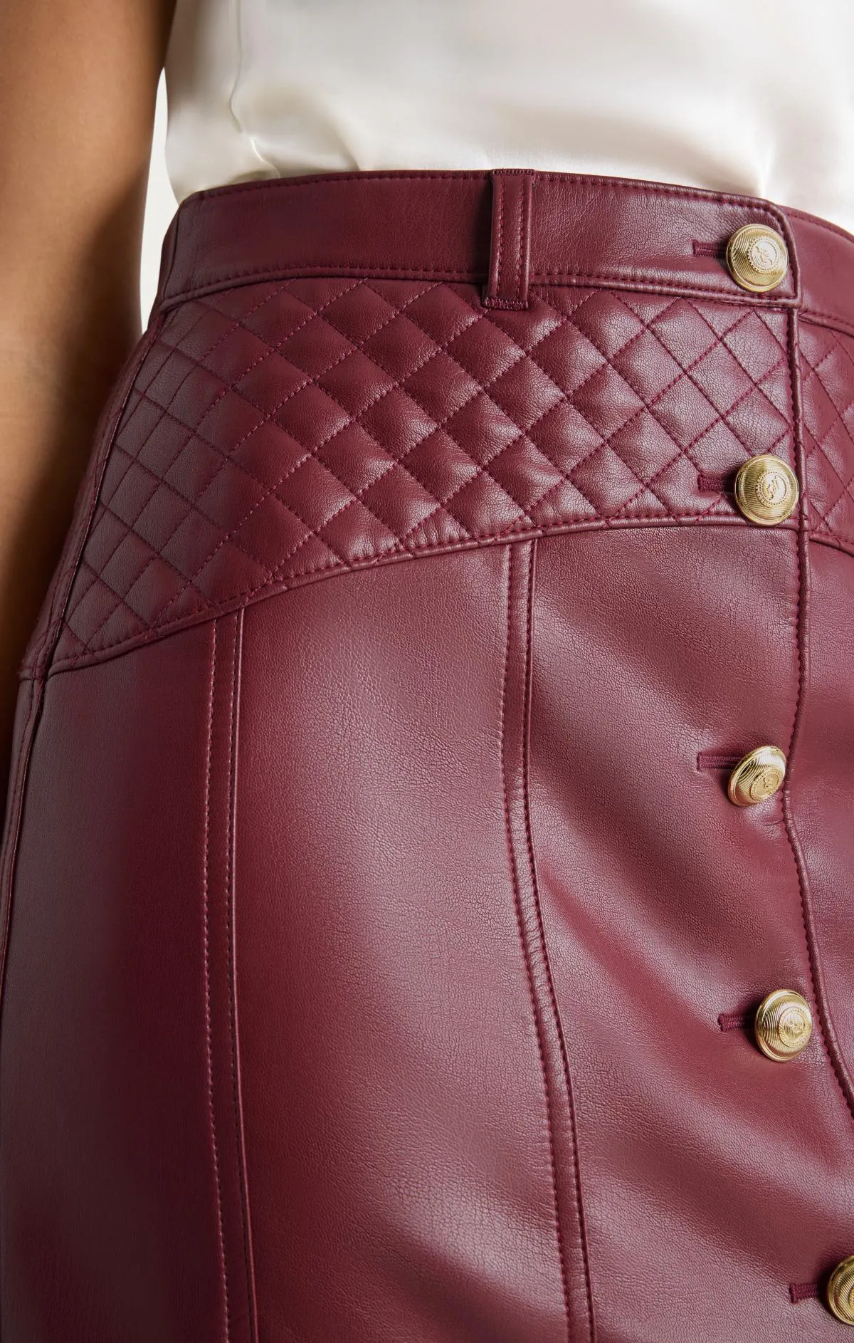 Vegan Leather Claudia Skirt sold by cinq a sept product image thumbnail 5