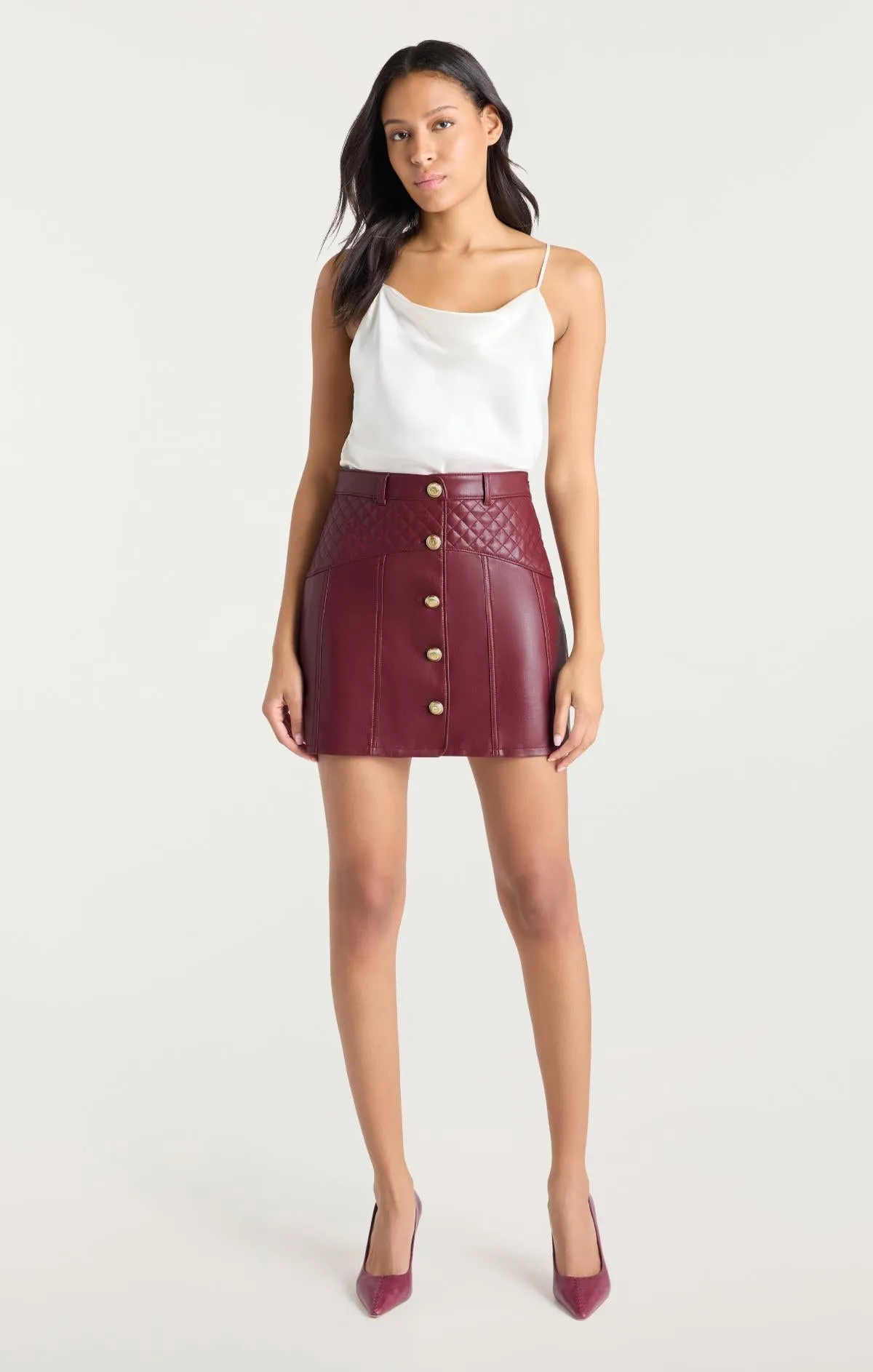 Vegan Leather Claudia Skirt sold by cinq a sept product image thumbnail 2