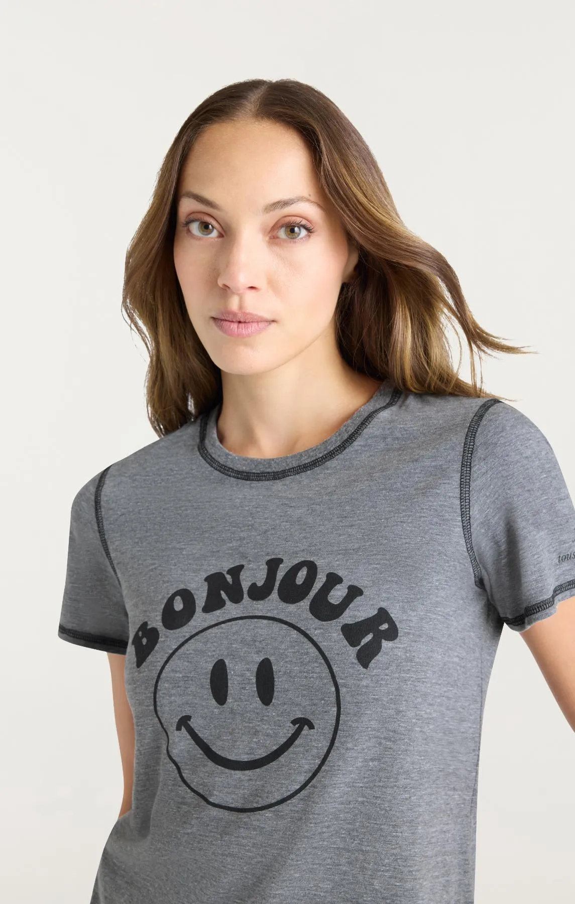 Bonjour Smiley Shrunken Tee sold by cinq a sept product image thumbnail 5