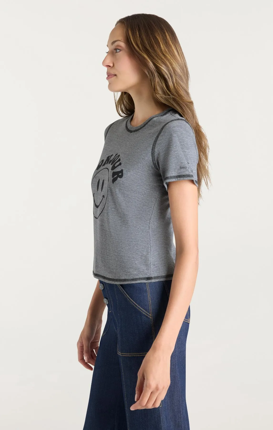 Bonjour Smiley Shrunken Tee sold by cinq a sept product image thumbnail 3