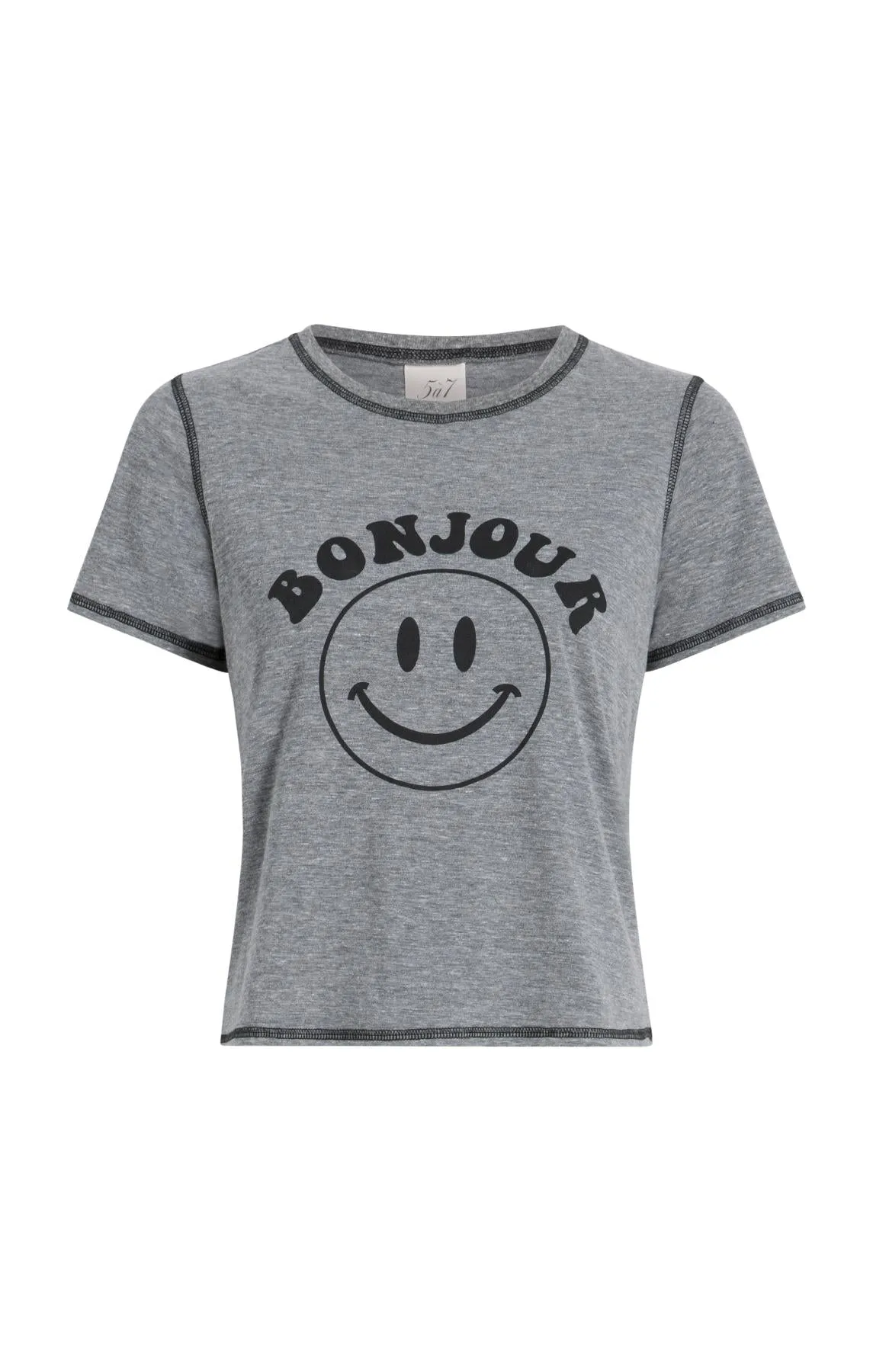 Bonjour Smiley Shrunken Tee sold by cinq a sept