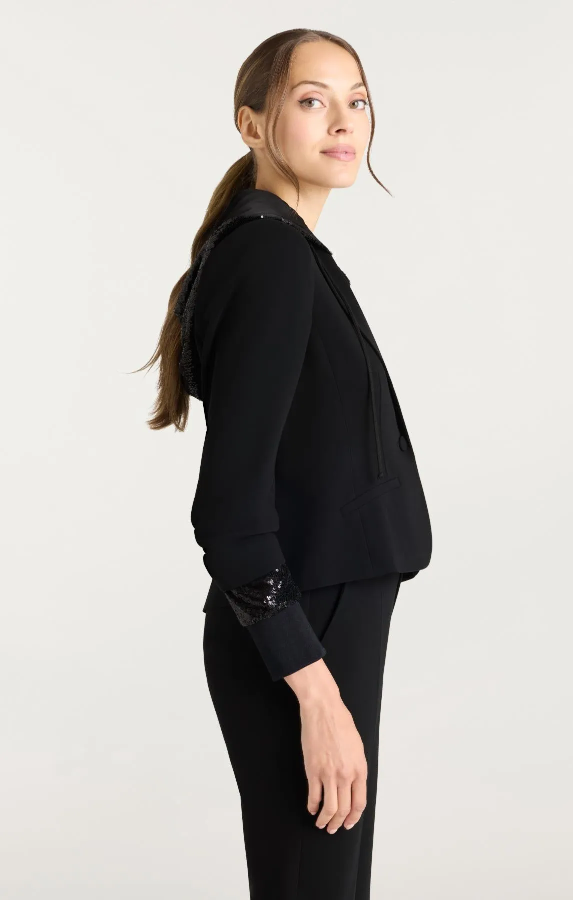 Sequin Hooded Le Petit Khloe Jacket sold by cinq a sept product image thumbnail 3