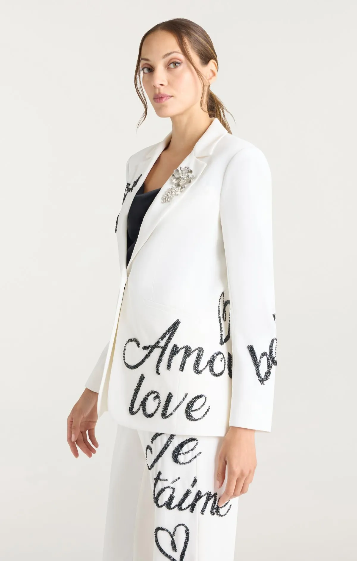 Crushed Sequin Loveletter Karlie Blazer sold by cinq a sept product image thumbnail 4