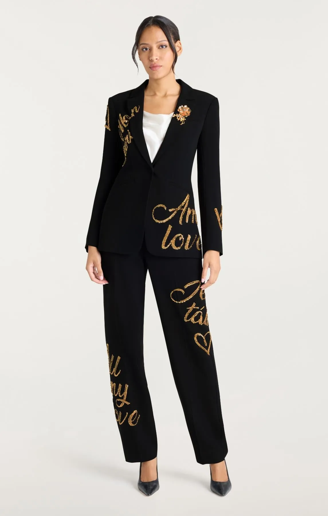 Crushed Sequin Loveletter Karlie Blazer sold by cinq a sept product image thumbnail 2