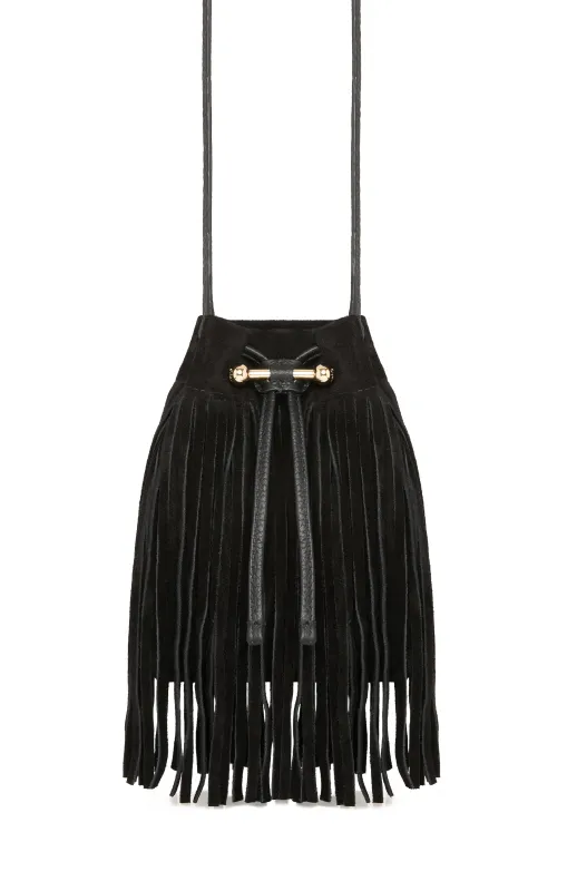 Strathberry Osette Midi Suede Pouch sold by cinq a sept