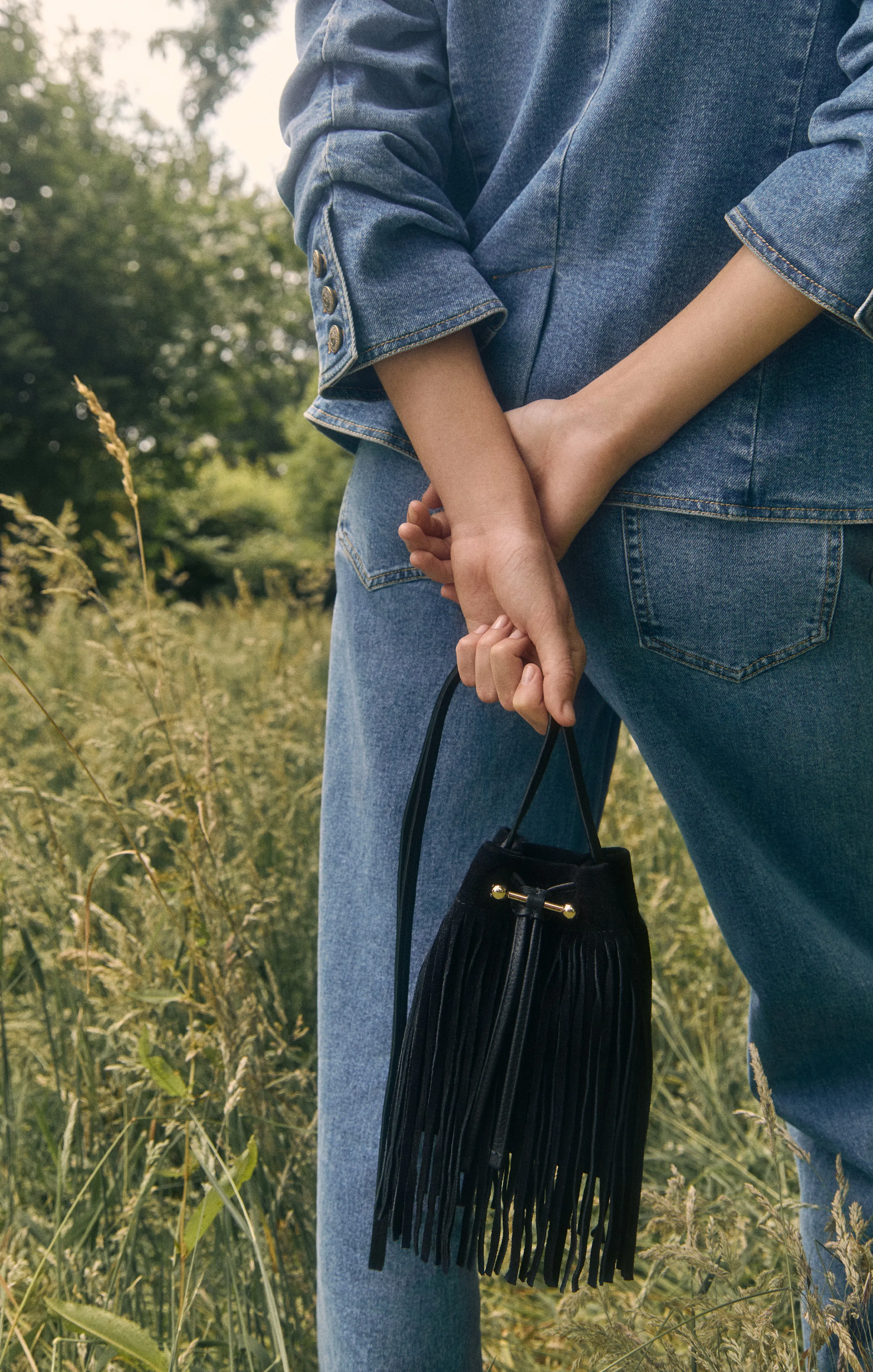 Strathberry Osette Midi Suede Pouch sold by cinq a sept product image thumbnail 2