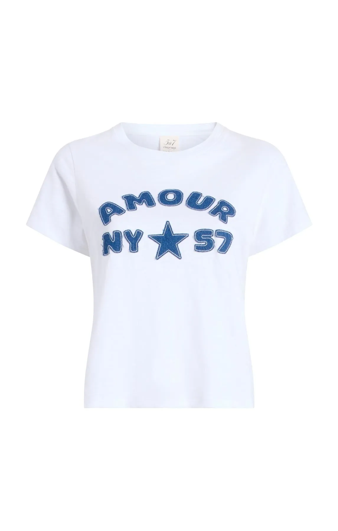 Amour 57 Patch Shrunken Tee sold by cinq a sept