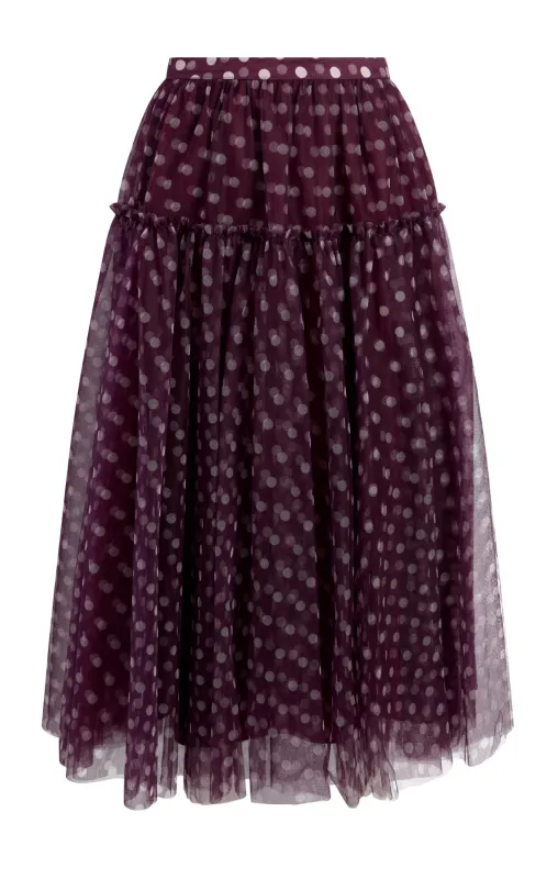 Camille Polka Dot Selly Skirt sold by cinq a sept