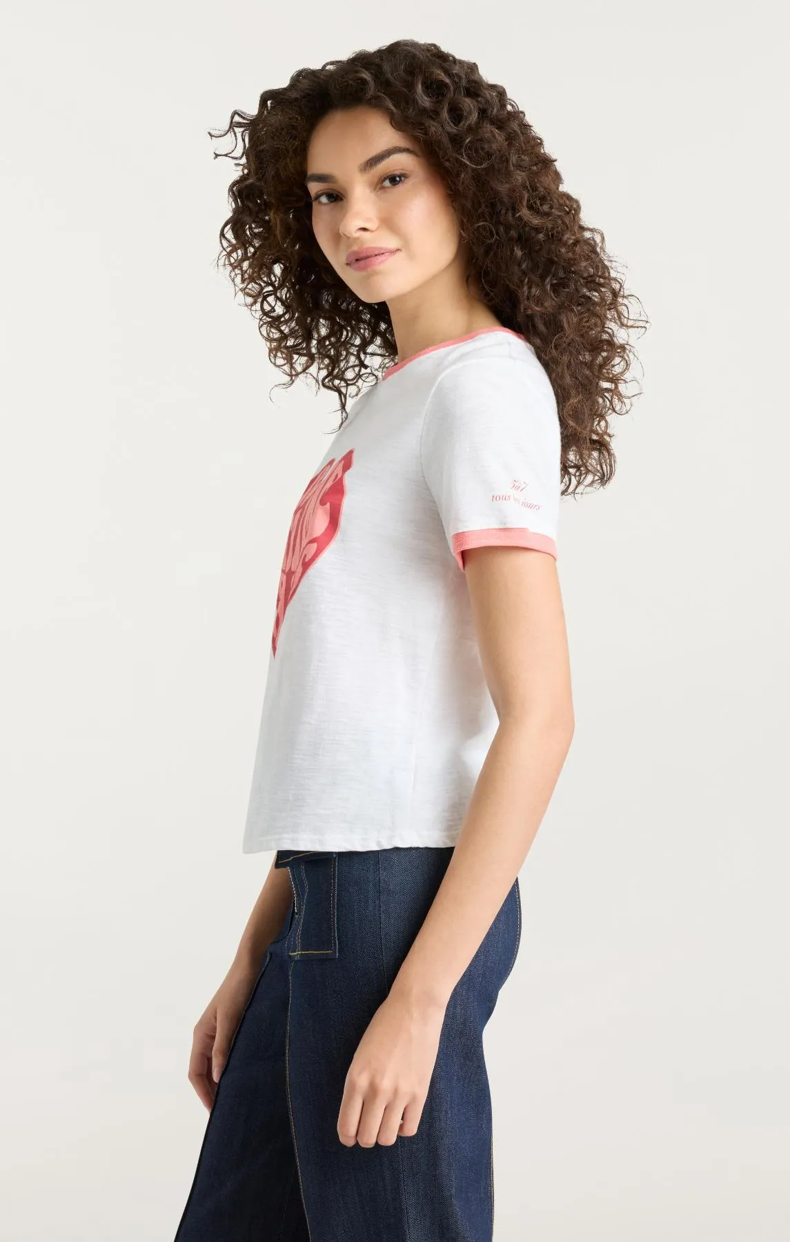Je Taime Paris Shrunken Ringer Tee sold by cinq a sept product image thumbnail 5
