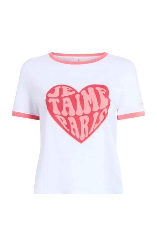 Je Taime Paris Shrunken Ringer Tee sold by cinq a sept