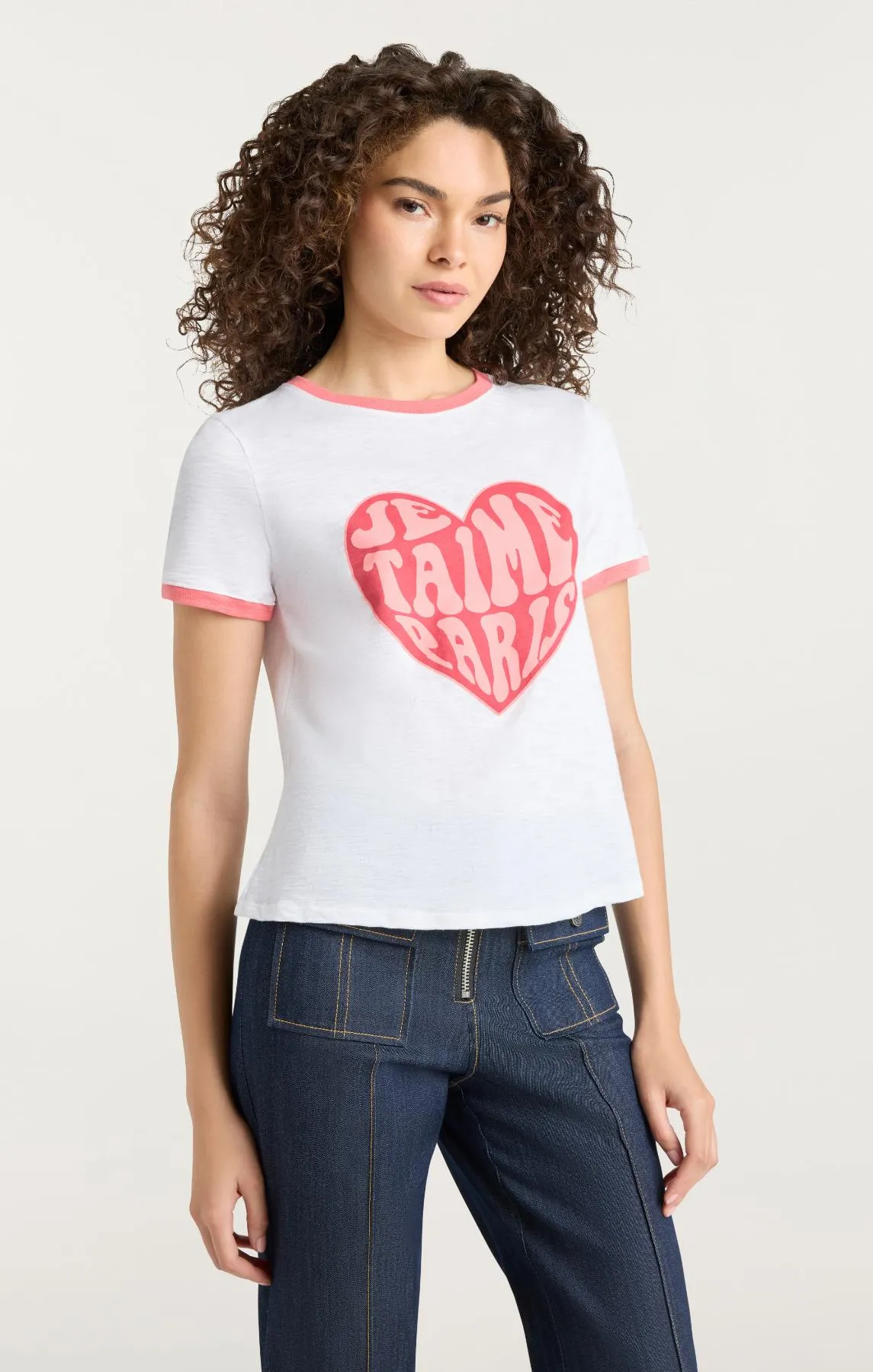 Je Taime Paris Shrunken Ringer Tee sold by cinq a sept product image thumbnail 2