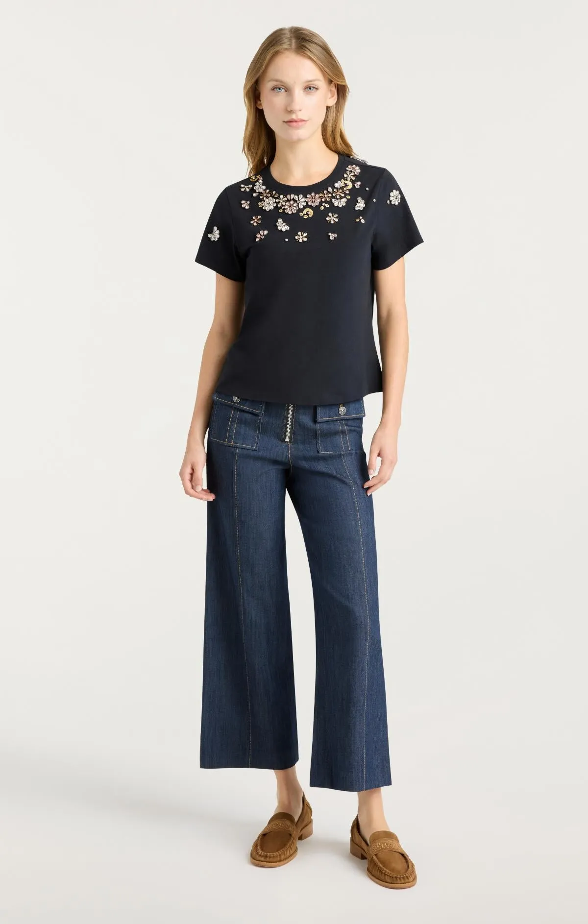 Tumbling Flowers Shrunken Tee sold by cinq a sept product image thumbnail 5