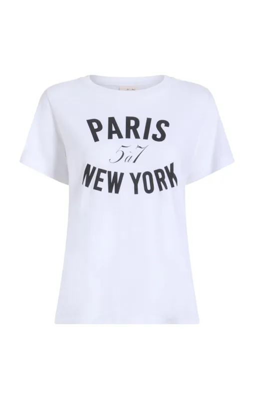 Paris New York Tee sold by cinq a sept