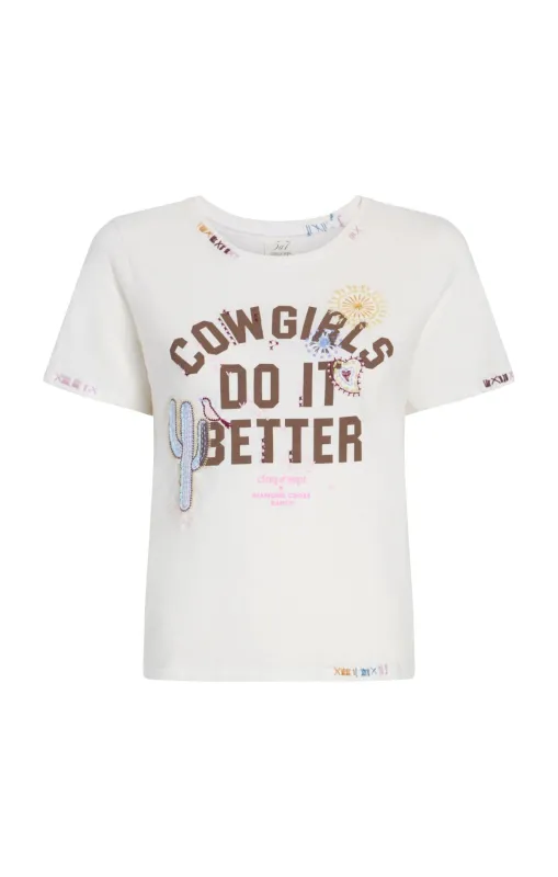 Bespoke Cowgirls Do It Better Shrunken Tee sold by cinq a sept