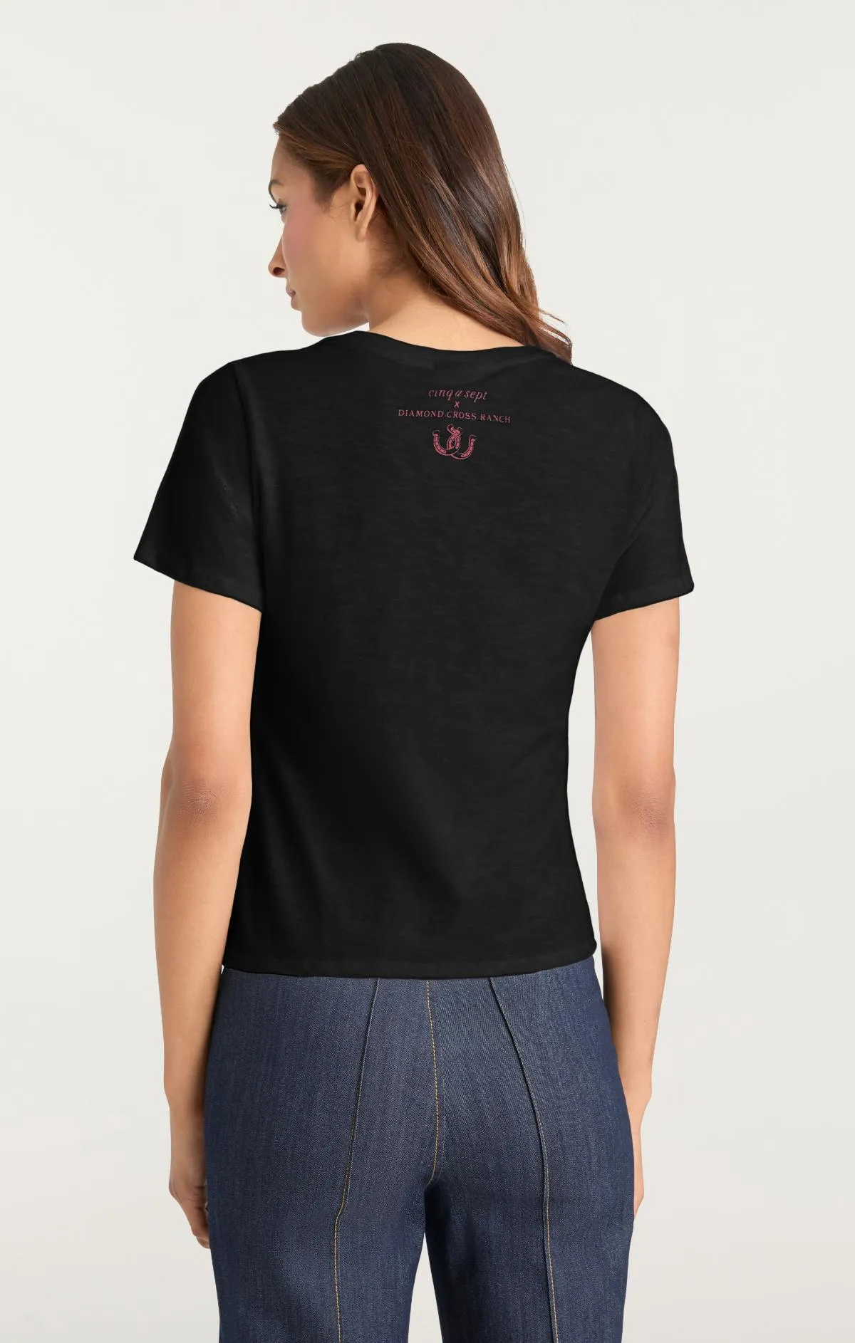 Jadore Cowboys Diamond Cross Ranch Shrunken Tee sold by cinq a sept product image thumbnail 3