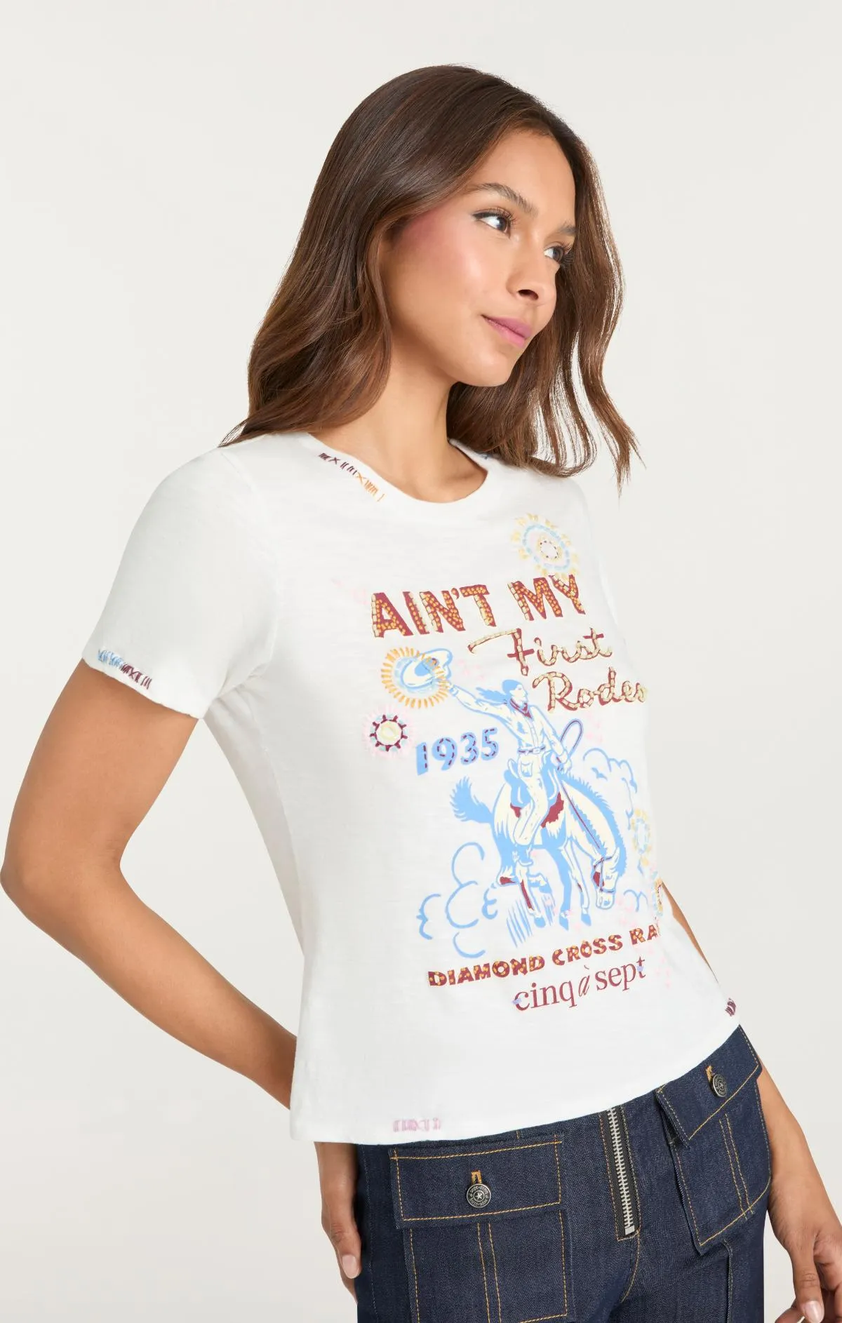Bespoke Aint My First Rodeo Shrunken Tee sold by cinq a sept product image thumbnail 3