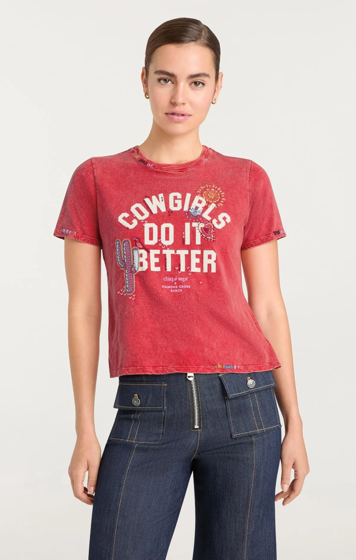 Bespoke Cowgirls Do It Better Shrunken Tee sold by cinq a sept product image thumbnail 2