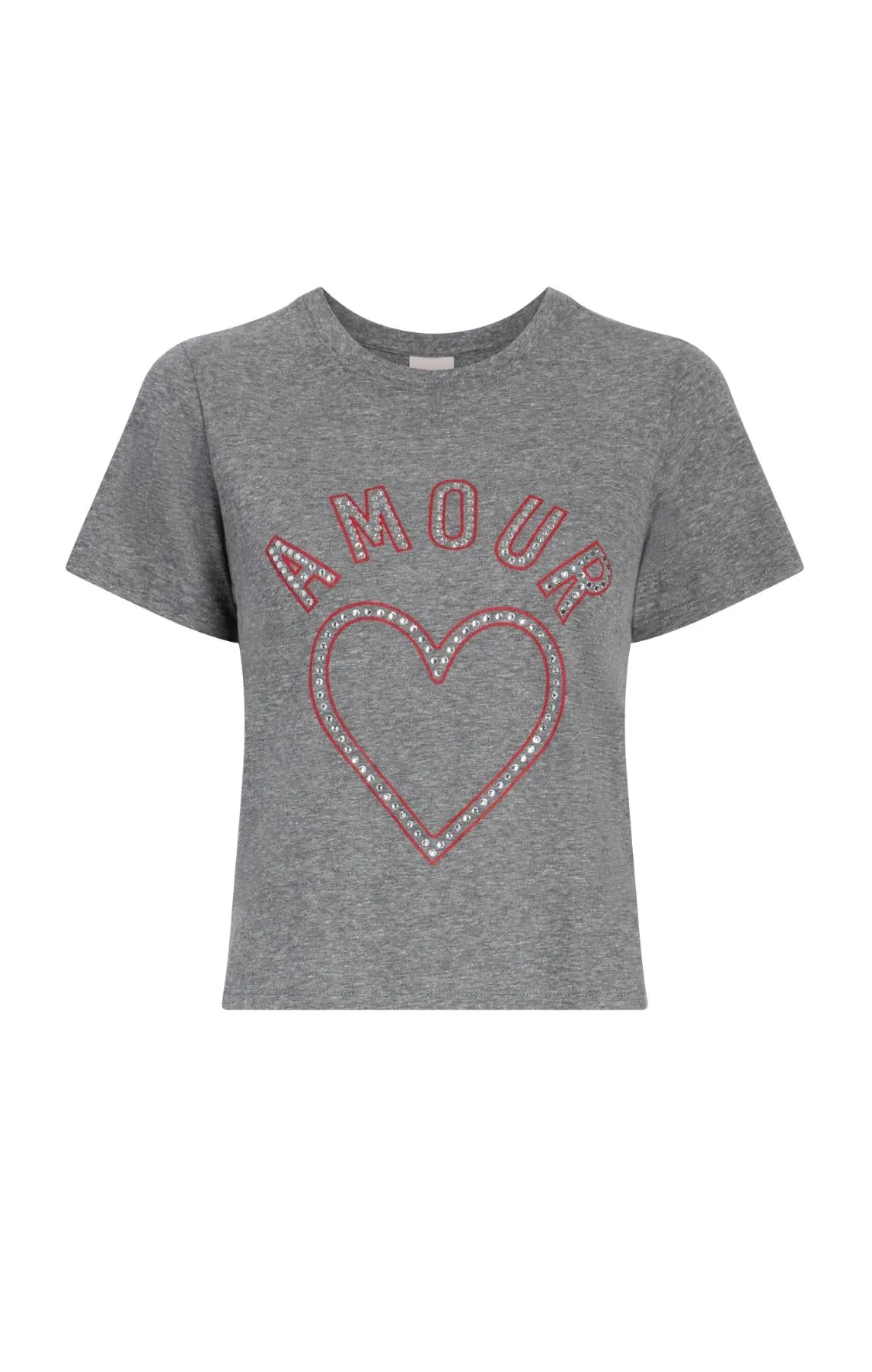 Crystal Amour Heart Shrunken Tee sold by cinq a sept