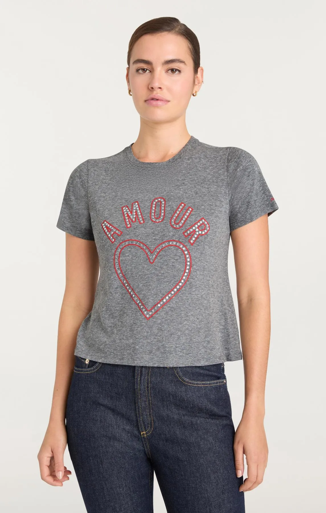 Crystal Amour Heart Shrunken Tee sold by cinq a sept product image thumbnail 2
