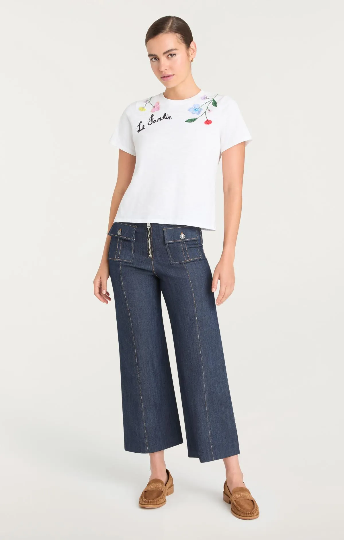 3D Floral Vine Shrunken Tee sold by cinq a sept product image thumbnail 5