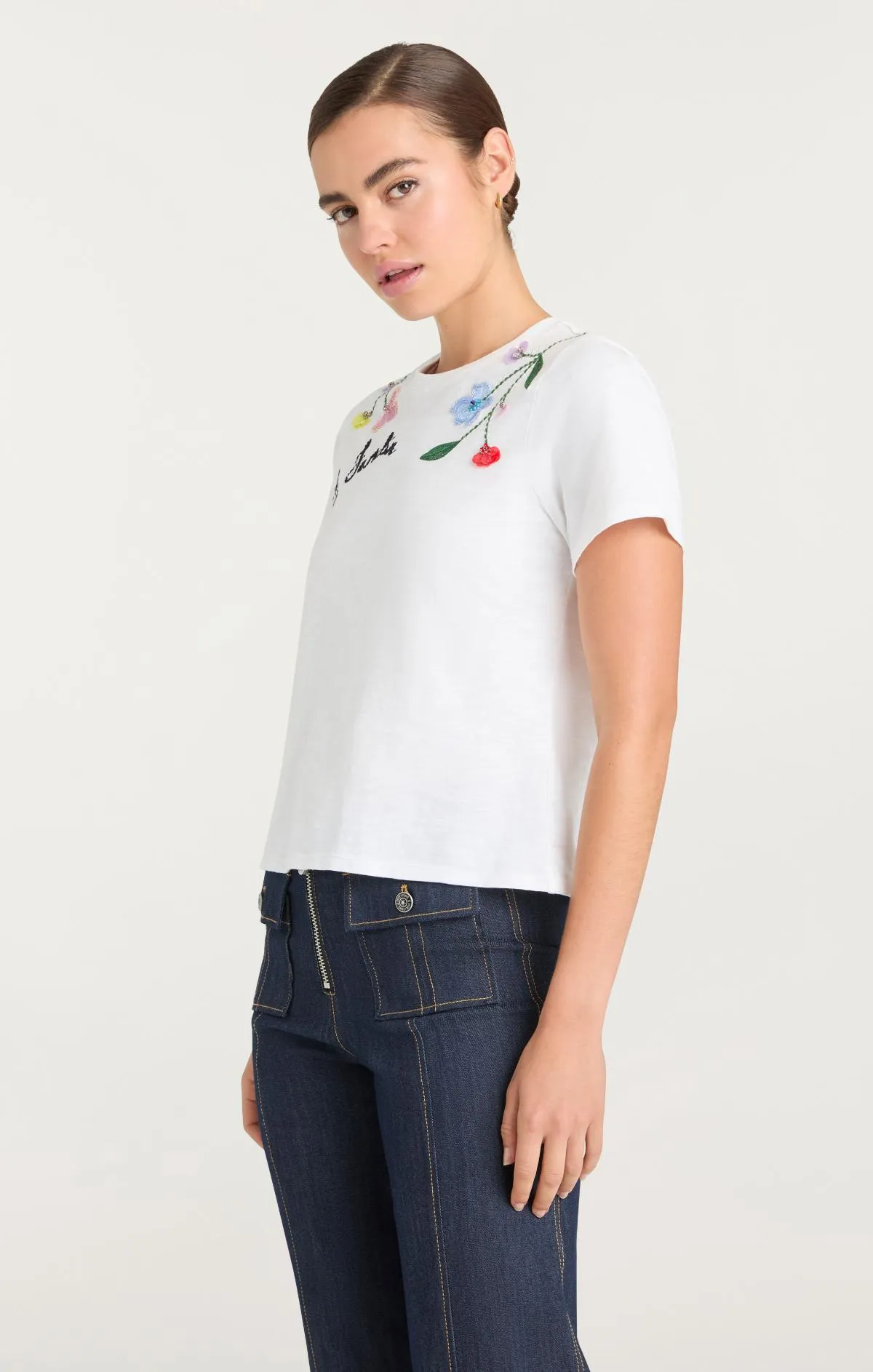 3D Floral Vine Shrunken Tee sold by cinq a sept product image thumbnail 3