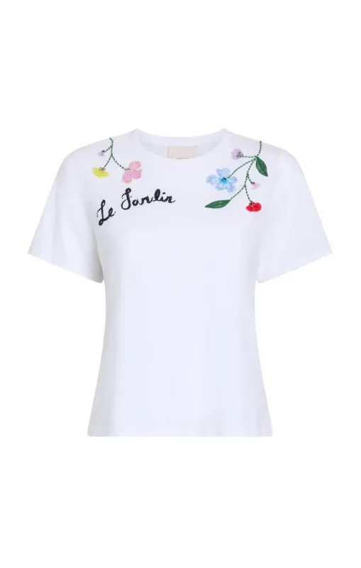 3D Floral Vine Shrunken Tee sold by cinq a sept