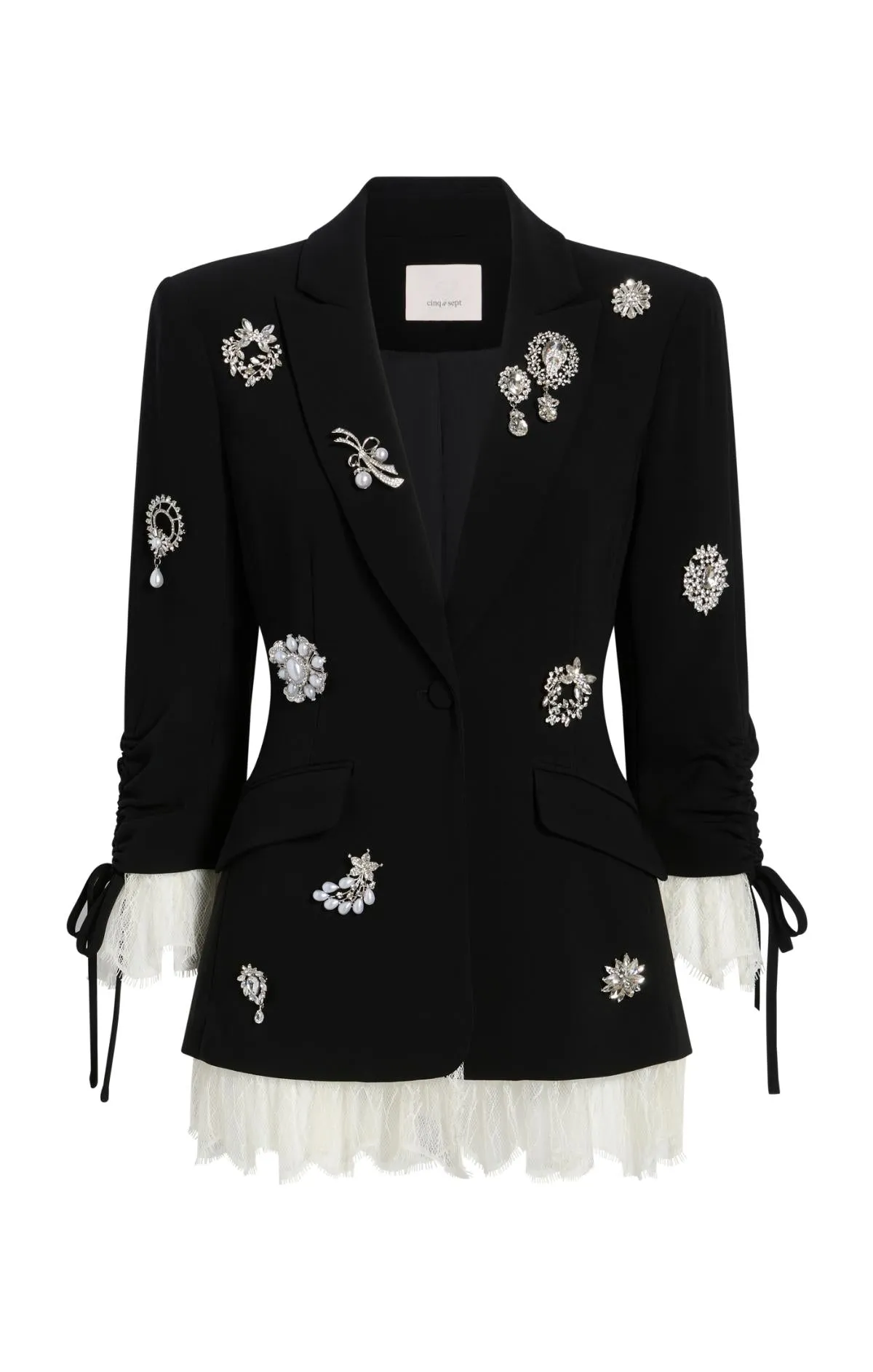 Crystal Brooch Roxie Blazer sold by cinq a sept