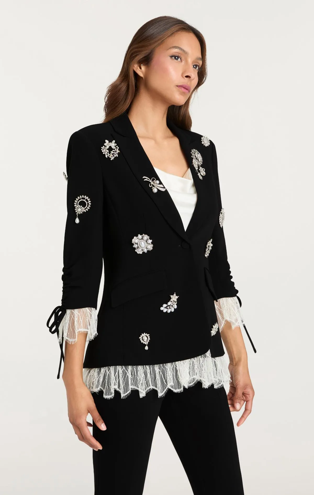 Crystal Brooch Roxie Blazer sold by cinq a sept product image thumbnail 4