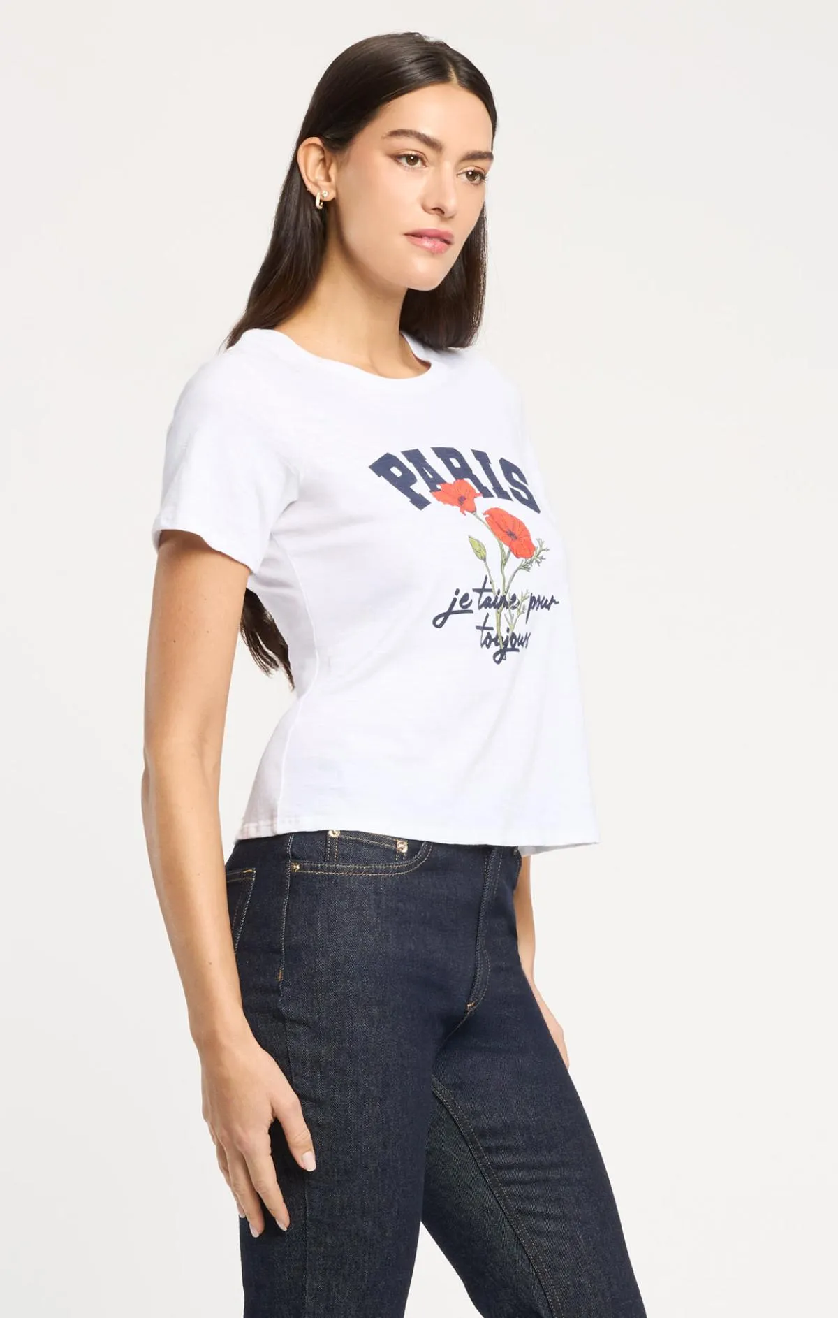 Paris Poppies Shrunken Tee sold by cinq a sept product image thumbnail 4