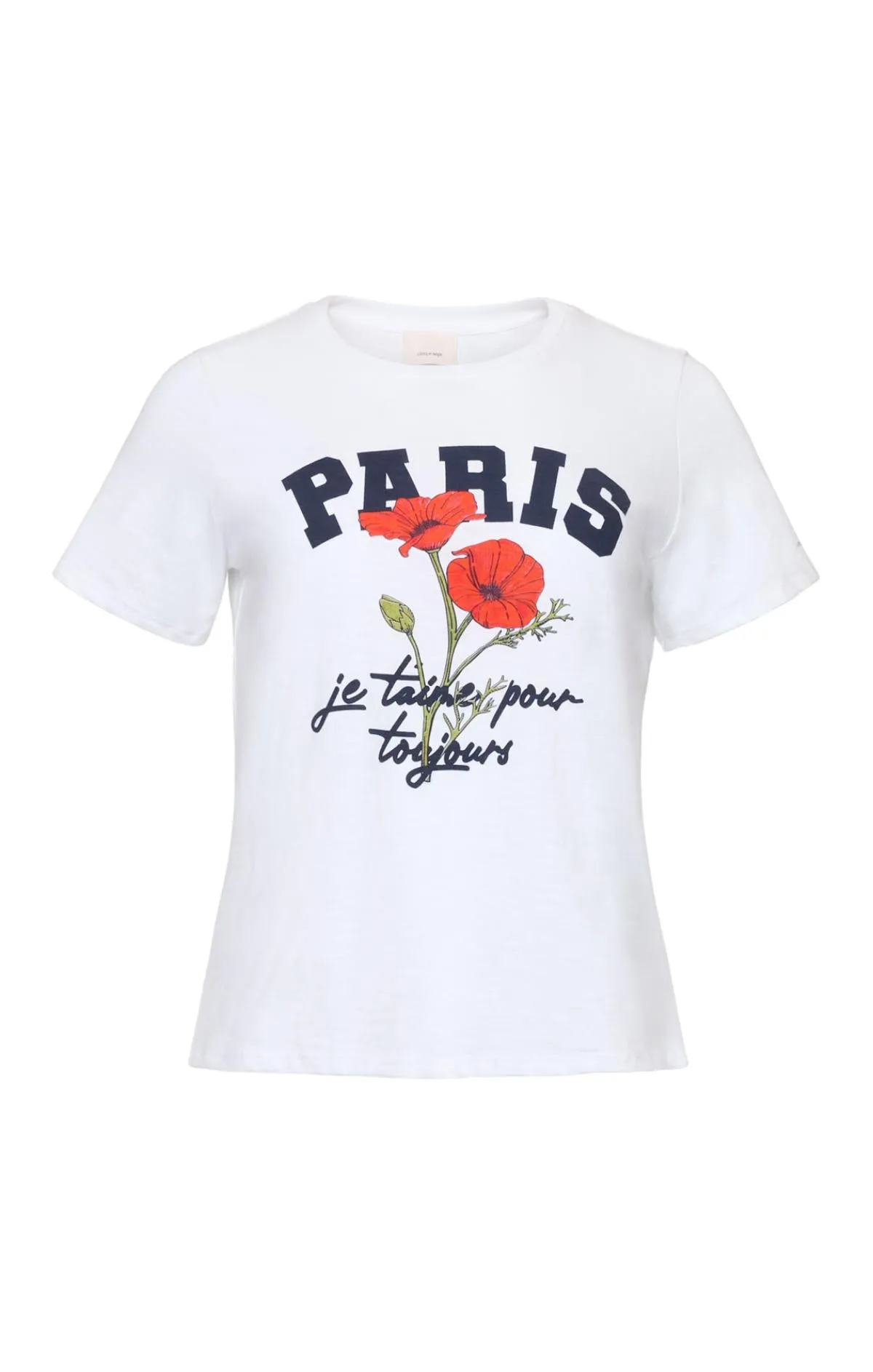 Paris Poppies Shrunken Tee sold by cinq a sept