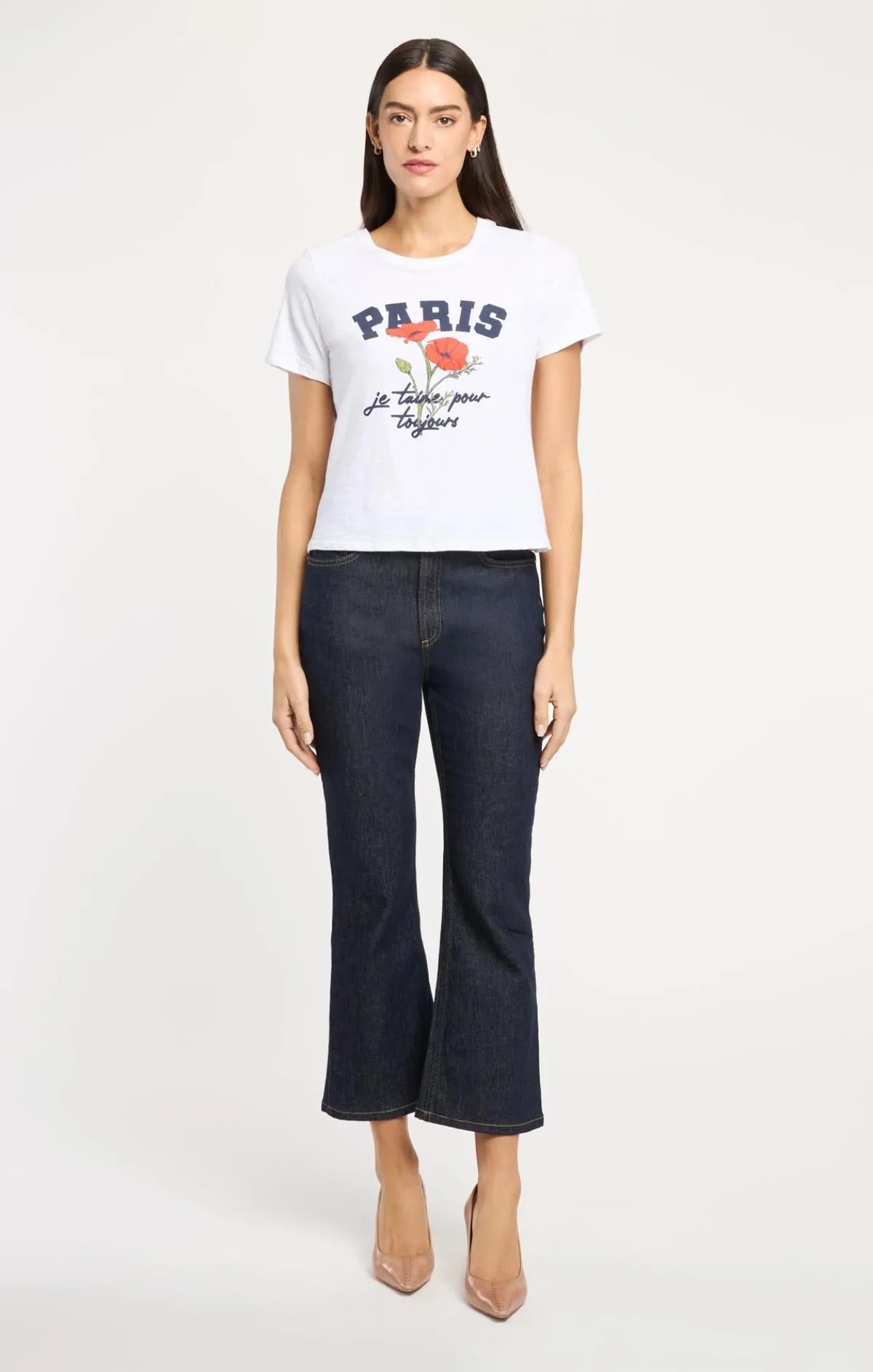 Paris Poppies Shrunken Tee sold by cinq a sept product image thumbnail 2